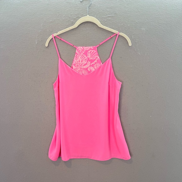 Lilly Pulitzer - women’s spritz Havana pink reversible pink tank v neck top S - Picture 7 of 7
